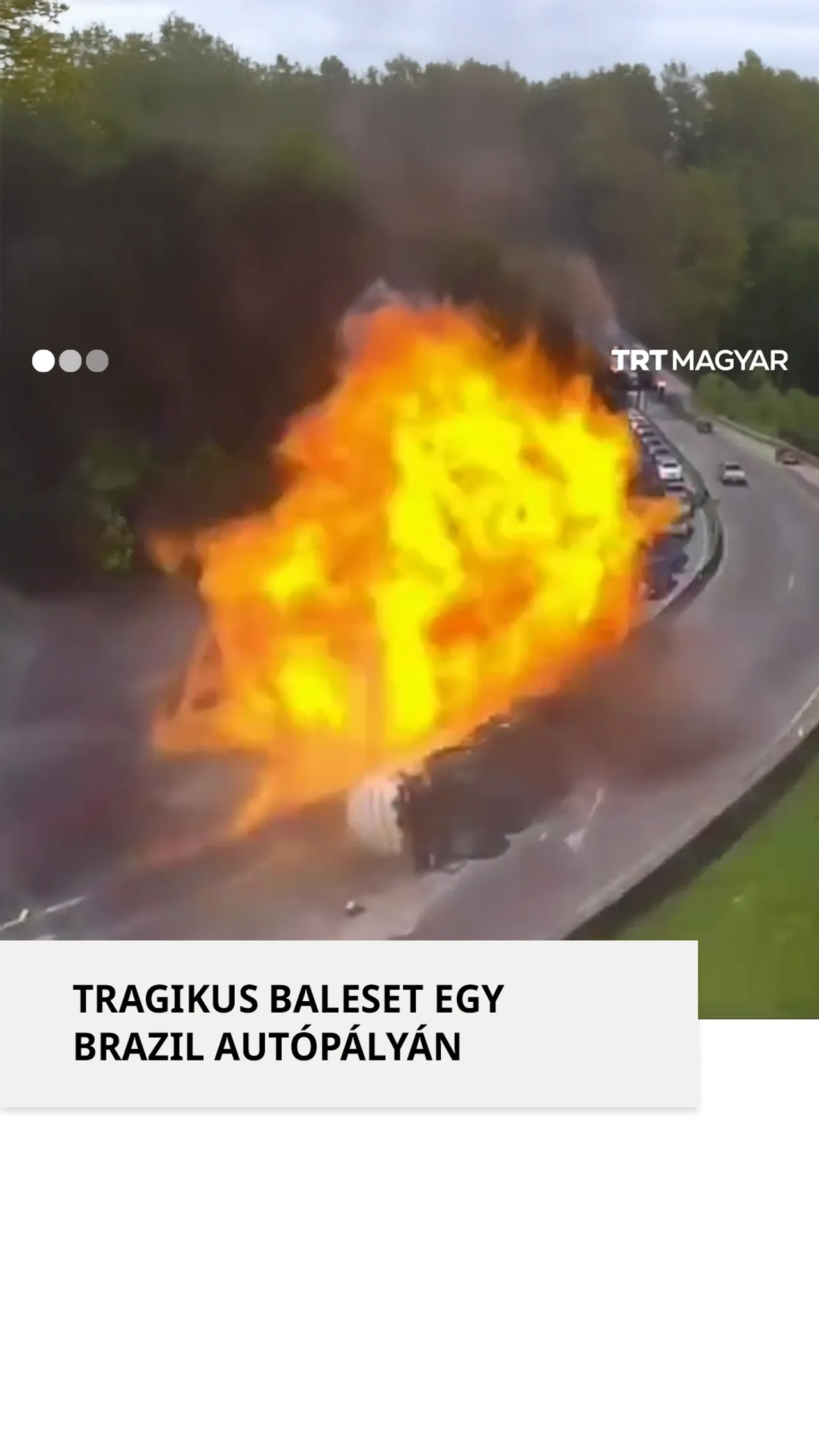 Tragikus baleset egy brazil autópályán